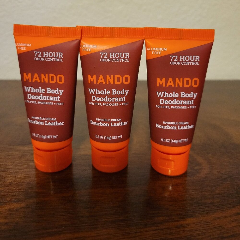 NWT Mando Whole Body Deodorant - Mini Travel Size Invisible Cream Tube